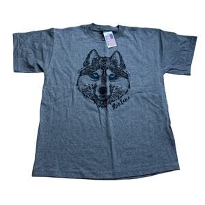 Prairie Mountain Wolf Graphic Tee - Size 14/16 - Made in USA